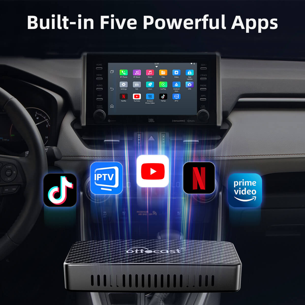 Adaptateur tout-en-un sans fil CarPlay/Android Auto Play2Video Pro